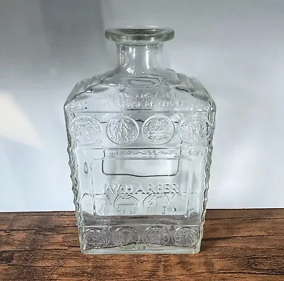 Vintage - 8  I. W. Harper Kentucky Bourbon Whiskey Heavy Glass Bottle Decanter • $24.99