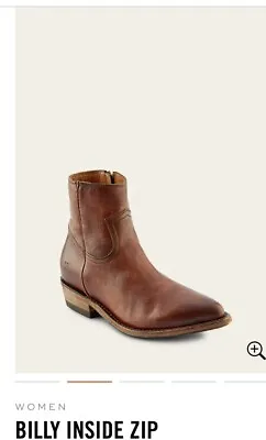 Frye Billy Inside Zip Women’s Western BootFR40065 Stone Size 8 M Color Redwood • $140