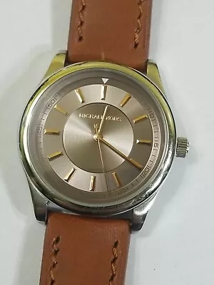 Michael Kors Brown Leather Quartz Watch MK-8527  • $65