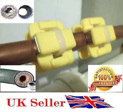 NEW Magnetic Water Softener Conditioner Limescale Remover DIY X 2 PAIR UK • £15.92