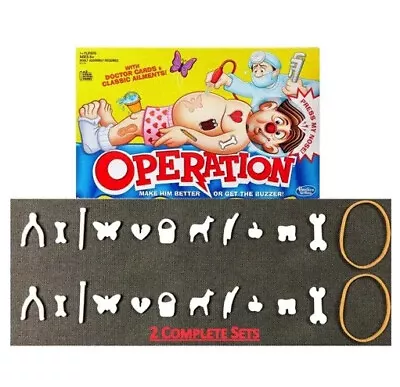 Operation Game Replacement Pieces & Parts 2 COMPLETE SETS Of 12 Funny Ailments • $2.25