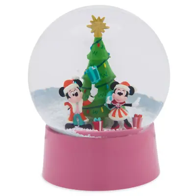 Disney Parks 2023 Santa Mickey And Minnie Mouse BOXED Holiday Snowglobe New • $39.90