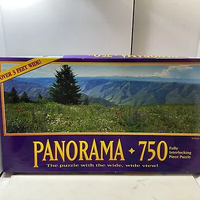 Milton Bradley 750pc Puzzle Wallowa Oregon Panorama 13x39**SEALED✅VINTAGE 1994** • $10