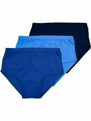 Pack Of 3 Mens Y Fronts Interlock Cotton Briefs Underpants Slips Underwear UK • £9.99