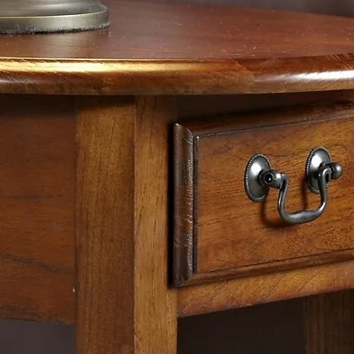 Leick Furniture Wood Oval End Table In Medium Oak Wood • $118.62