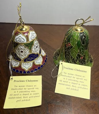 Lot Of 2 Vintage Cloisonne Enamel Bells • $14.97