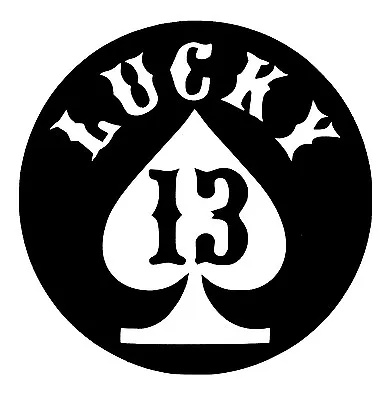 $2.95 • Buy Lucky 13 Decal Sticker 14 Colors Car Spade For Chevy VW Honda Ford Motorcycle