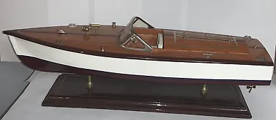 Model Boat Penco Industries 19.5  Wooden Chris-craft Style Boat Model 5626 • $59.95