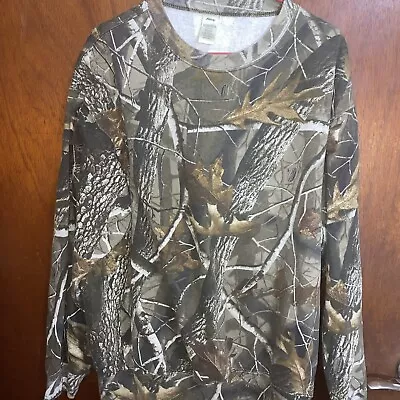 Vintage Liberty Realtree Camo Adult Size X-Large Crewneck Sweatshirt Hunting • $29