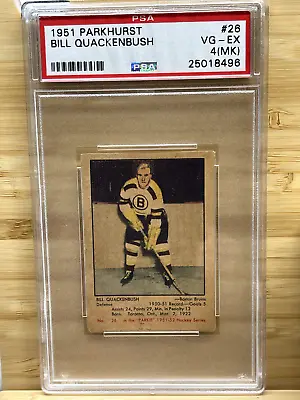 $29.99 • Buy 1951 Parkhurst Hockey - Bill Quackenbush  - PSA 4 (MK) - #26 - Boston BRUINS!