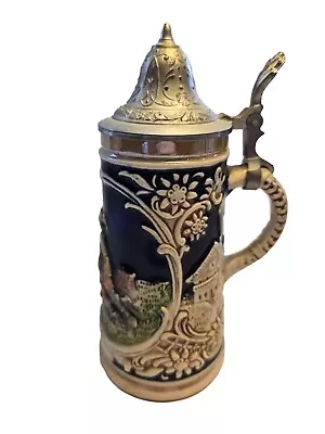 Vintage Marzi Remy 2987 Beer Stein Pewter Lid  Couple Outdoors  5.5  • $20