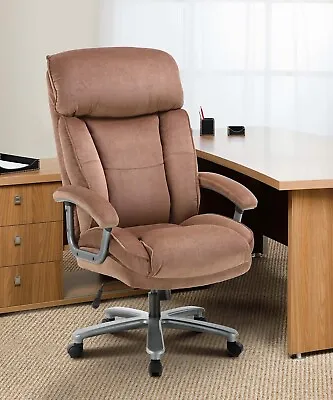 CLATINA Upholstered Swivel Executive Chair Home Office For 400lbs BIFMA Certifie • $199.99