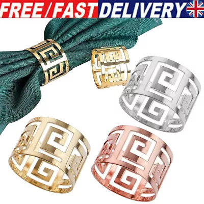 6/12x  Alloy Napkin Rings Wedding Towel Holder Buckle Dinner Table Party Banquet • £8.65