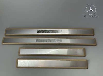 00-03 MERCEDES E CLASS W210 Front Left Right Door Sill Trim Set Tan Oem • $119.99