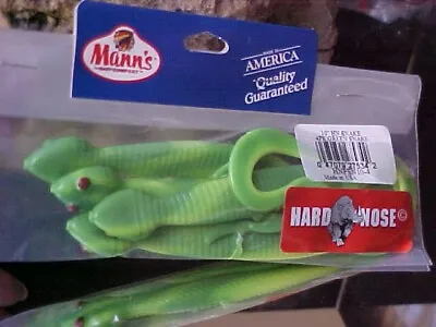 Mann's 4 Pc Of 10  Hard Nose BIGFISH Floating Snake HNFSN10-4 (GREEN SNAKE)   • $9.99