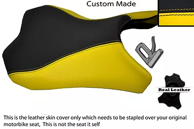 Yellow & Black Custom Fits Kawasaki Z1000 10-13 Front Rider Leather Seat Cover • £113.61