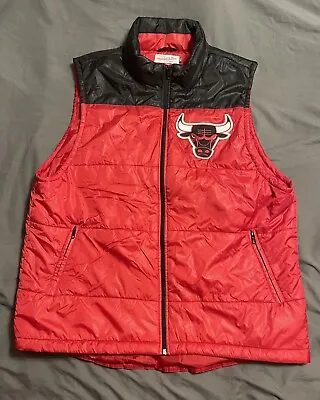 Mitchell & Ness Hardwood Classics 2XL NBA CHICAGO BULLS Zip Puffer Vest Jacket • $34.99