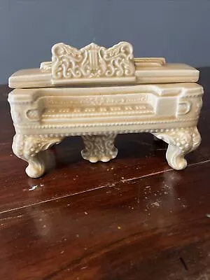 Vintage California Metlox Ceramic Fancy Square Piano Cookie Jar Beige Tan RARE • $5.50