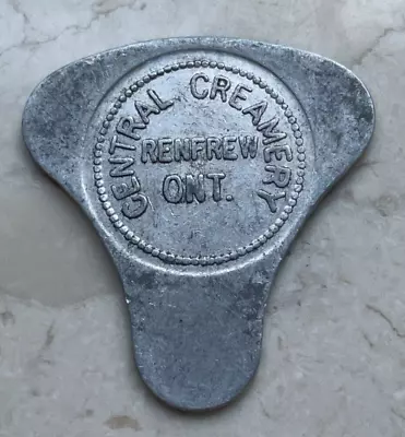 Renfrew Ontario Canada Central Creamery Quart Milk Trade Token  Bg • $10