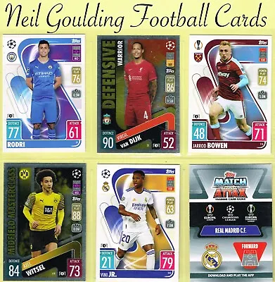 Topps Match Attax 2021-22 ☆ CHAMPIONS/EUROPA LEAGUE ☆ Football Cards #1 To #248 • £0.99