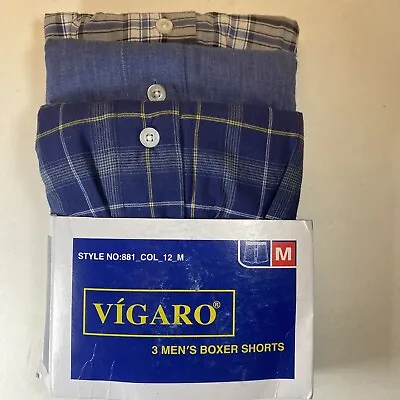 Vintage Vigaro Men’s Boxer Shorts NOS 3-pack Button Size Medium • $9.95