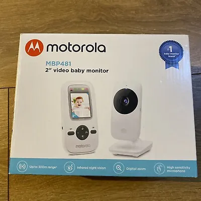 Motorola MBP481 Video Baby Monitor 2 Inch Display Digital Zoom & Microphone BNIB • £39.99