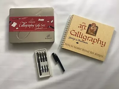£29.99 • Buy Vintage PARKER Vector Calligraphy Pen, Nibs & Ink Set Plus Extra Pens & Book.