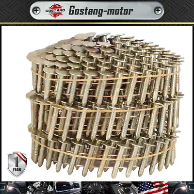 7/8  × 0.12  × 3/8  15 Degree Galvanized Coil Roofing Nails 7200 Pack • $58.25