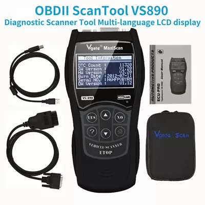 Vgate OBDII ScanTool VS890 Diagnostic Scanner Tool Multi-language LCD Display • $66.99