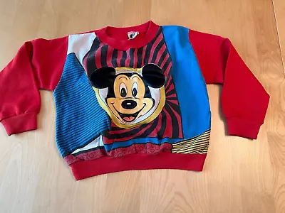 Vintage Mickey Collection By Pilgrim Walt Disney Usa Made 3d Sweatshirt Sz 4 • $71.99