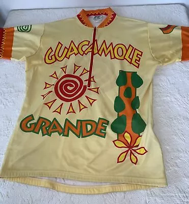 Vintage 90s 80’s Guacamole Grande Kucharik XL 1/2 Zip Cycling Jersey VTG • $29.94