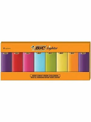 BIC Classic Electronic Series Lighters Assorted Colors Set Of 8 Lighters • $25.99