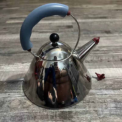 Alessi Tea Kettle By Michael Graves Made In Italy W/Bird Whistle Flaw Read • $60