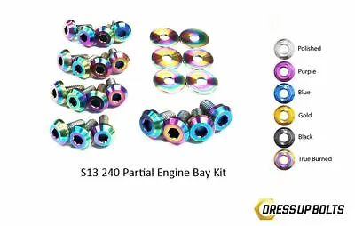 Dress Up Bolts For S13 Silvia 240SX 89-95 Ti Partial Engine Bay Kit True Burned • $131.99