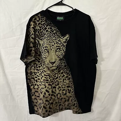 Vintage Radical Nature Leopard Animal T-Shirt All Over Print AOP Size XL • $23.95