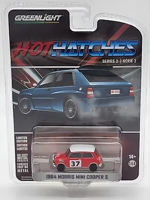 Greenlight Hot Hatches Series 2 Red 1964 Morris Mini Cooper S Real Riders!  • $10.99