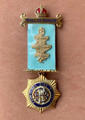 £9.95 • Buy Vintage RAOB Royal Buffaloes Masonic Jewel Medal Badge  Lodge Roll Of Honour