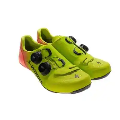 NEW SPECIALIZED S-Works 7 Carbon Road Cycling Shoes Hyper Green Acid Lava 37 5 • $269.99