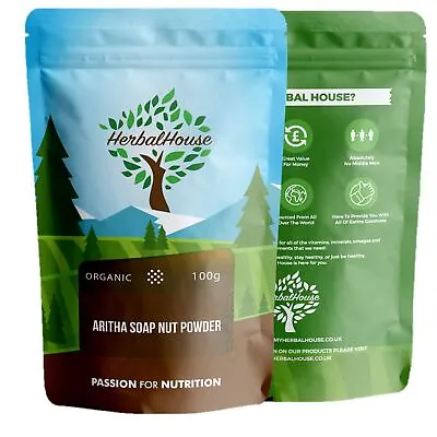 Organic Aritha Powder | 100% Reetha Soapnut Powder | Herbal Shampoo Conditioner • £34.99