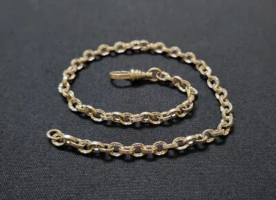 Vintage Mid-Century White Gold Fill Pocket Watch Chain • $40