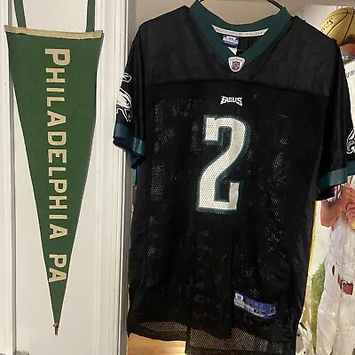 Vintage Reebok Mens Small BlackPhiladelphia Eagles  David Akers Football Jersey • $35