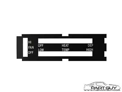 NEW 73-76 Mopar A-Body 73-74 3M HEATER LENS OVERLAY (Non-AC) Air Conditioning 75 • $15