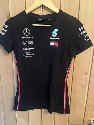 Ladies Mercedes AMG Petronas F1 Team Driver T-Shirt - Black In Size XS - NWorn • £17.50