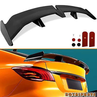 Universal Car Sedan 55  Rear Trunk Spoiler Wing Drill-free Matte Black PRO Style • $84.99