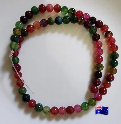 £4.12 • Buy 60pcs 6mm Dyed Tourmaline Natural Stone Beads DIY Jewellery