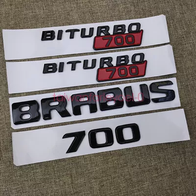 4pcs Glossy Back 700 BRABUS BITURBO Emblem Badge Sticker Set For Mercedes Benz • $79.99