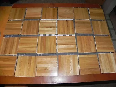 6 SQ. FT. (24 Piece) 6x6x5/16 Inch OAK PARQUET Flooring Tile NATURAL MARATHON • $60