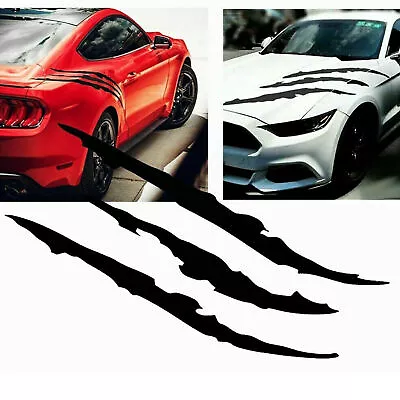 Black Monster Claw Scratch Stickers For Car Body Hood Side Fender 3pcs Set • $12.69