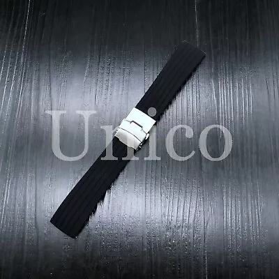 18mm Silicone Rubber Watch Strap Diver Band For U-boat Watch Black • $15.95