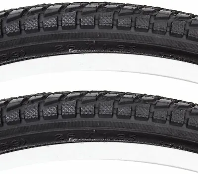Sunlite Komfort Hybrid Street City Black Wire Bead Bike Tire Pair 26 X 1.95 • $50